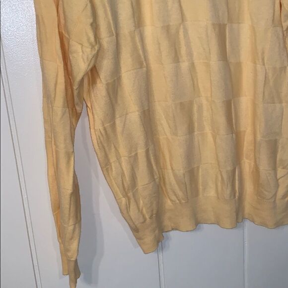 Vtg 80s Laurel Oak yellow cotton/rayon sweater - Picture 5 of 8